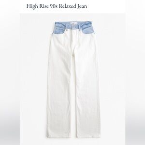 A&F White Jean with Jean Color Waist